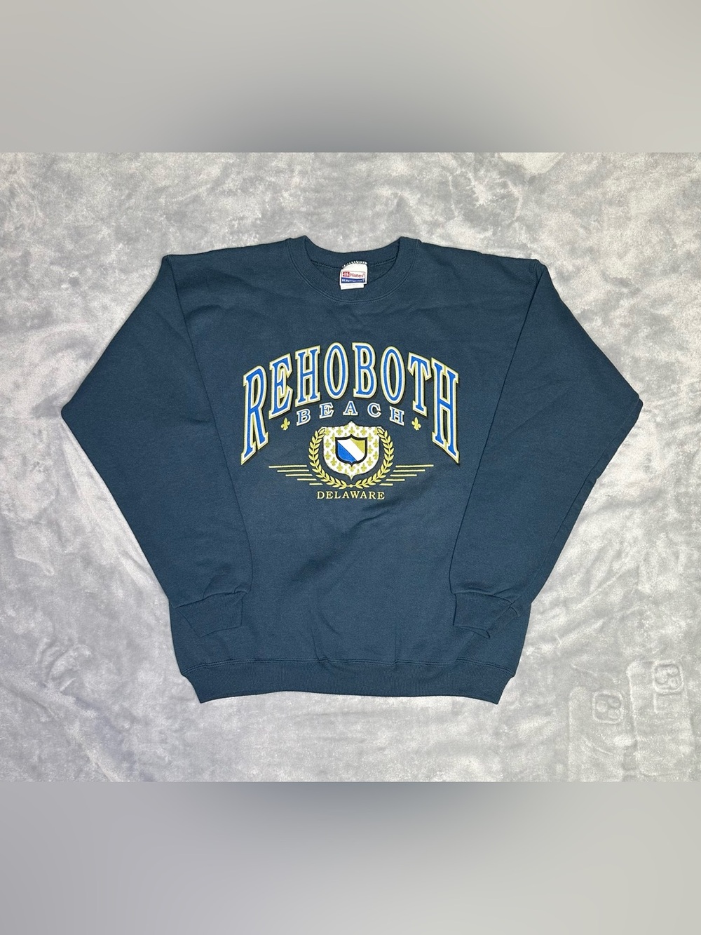 Vtg 90s Hanes Heavyweight Rehoboth Beach Delaware Crewneck Sweatshirt Adult M